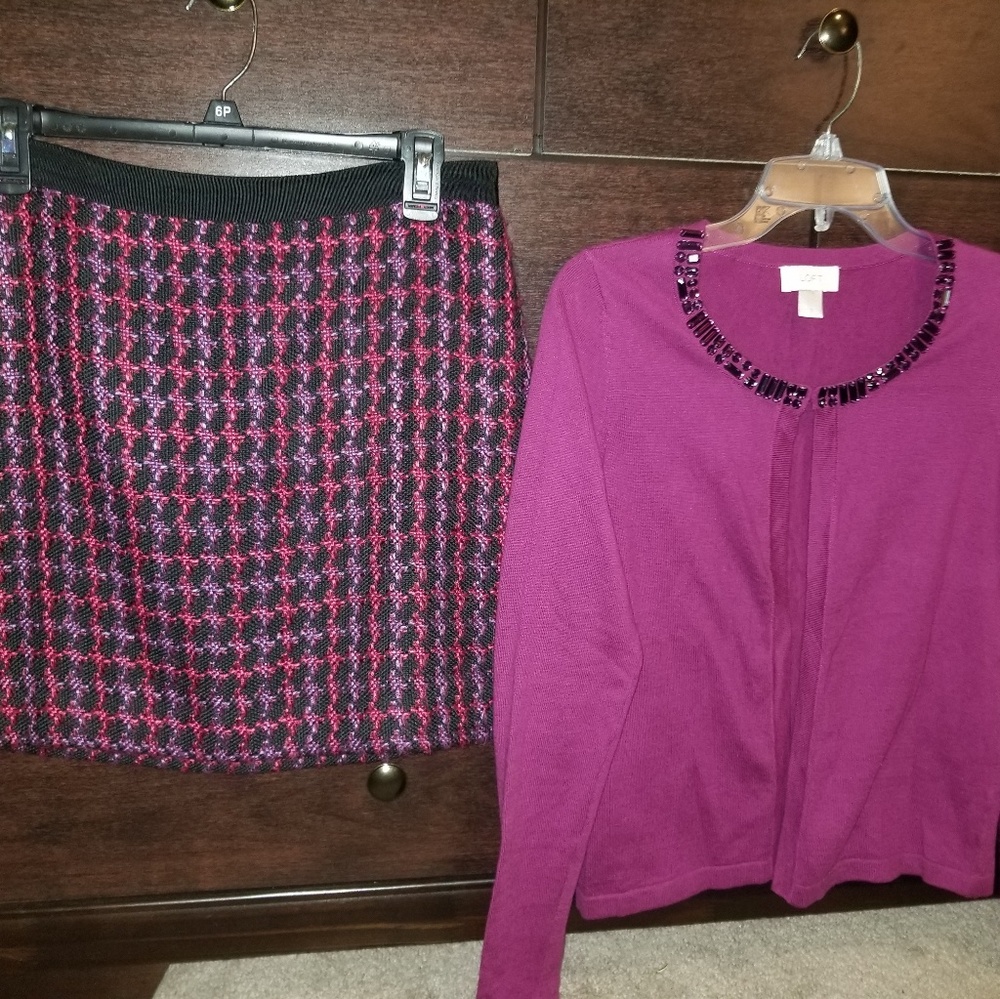 Loft skirt and sweater set